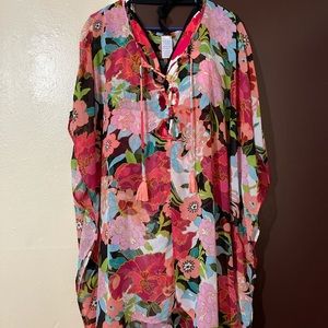 Tropical swim cover up